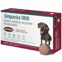 Жевательные таблетки 3 штуки (1 коробка) "Симпарика ТРИО" для собак весом 40 - 60 кг от глистов и блох Жевательные таблетки 3 штуки (1 коробка) "Симпарика ТРИО" для собак весом 40 - 60 кг от глистов и блох