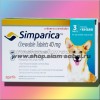 Жевательные таблетки 3 штуки (1 коробка) Zoetis "Симпарика" для собак весом 10-20 кг 