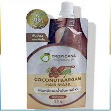 Маска для волос Tropicana Coconut & Argan Hair Mask, 35 грамм Маска для волос Tropicana Coconut & Argan Hair Mask, 35 грамм